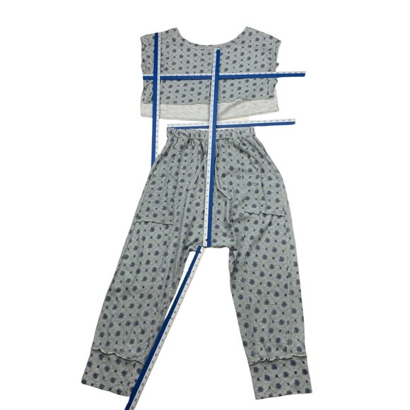 Free People Gray Floral Pajama Set - Picture 4 of 14